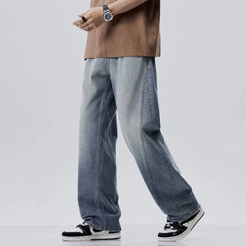 Original Design Retro Washed Unisex Jeans Casual Ripped Loose Men Pants High Street Vintage American Oversized Jeans